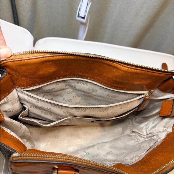 Michael Kors Black and Brown Satchel - Picture 2 of 16